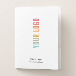 Simple Business Logo Card Slot Pocket Folder