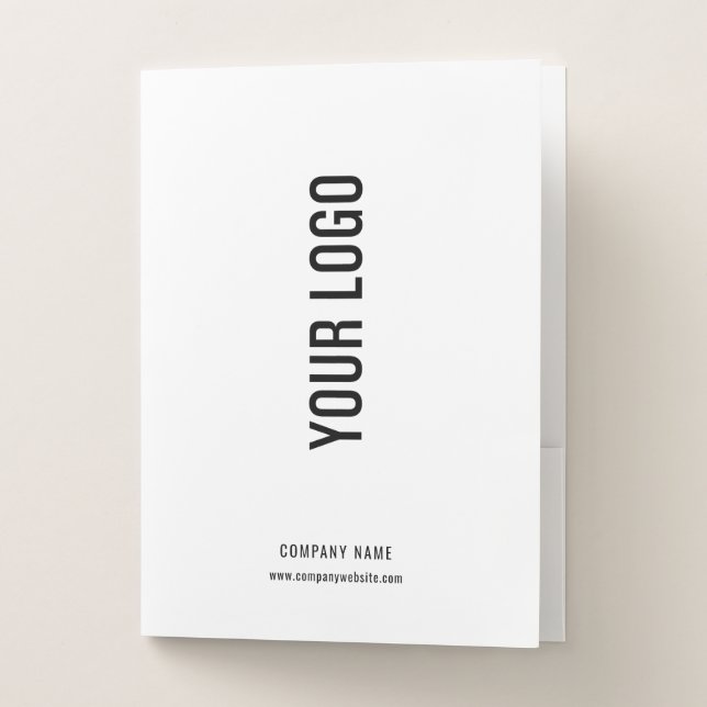 Simple Business Logo Card Slot Pocket Folder (Front)