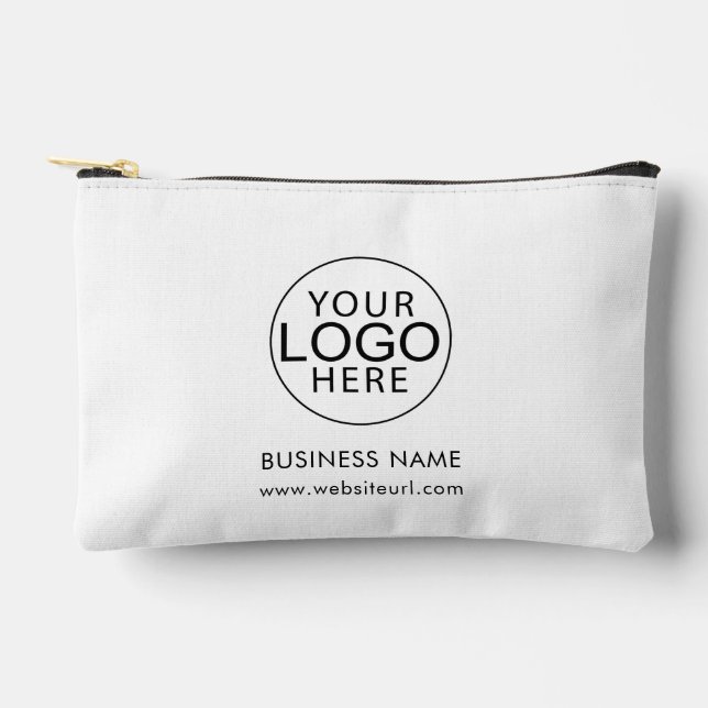 Simple Business Logo Clients Swag Custom Accessory Pouch (Front)