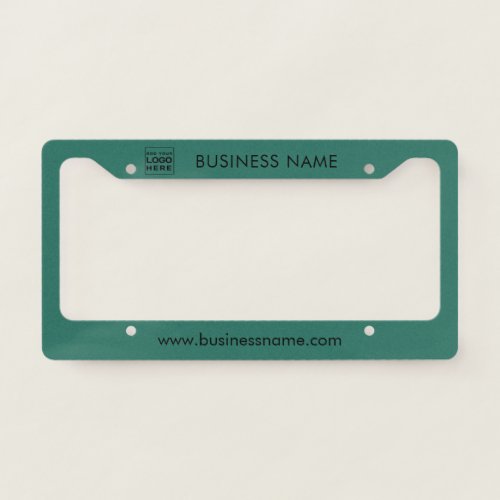 Simple Business Logo Company Branded Any Color License Plate Frame