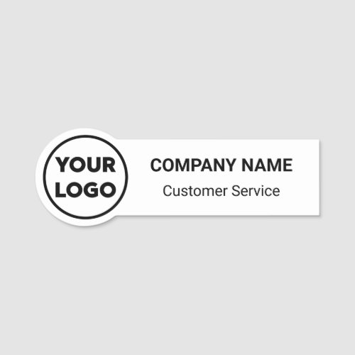 Simple Business Logo Company Name Customer Service Name Tag