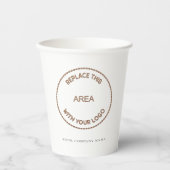 Simple Business Logo Company Name Paper Cups | Zazzle