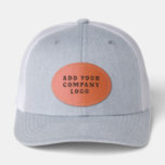 Simple Business Logo Company Promotional Swag Leather Patch Hat<br><div class="desc">Add your business logo by clicking the "Persoanalize" button to make a branded Company Employee hat. Perfect for passive advertizing for both a startup and an established business. No minimum order or setup fee required so you can order as many or as fewer as required for your business.</div>