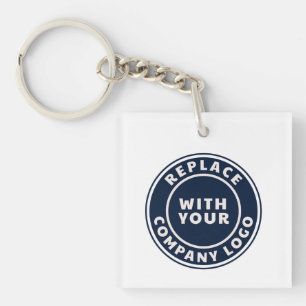 Simple Business Logo Corporate Employees Custom Keychain