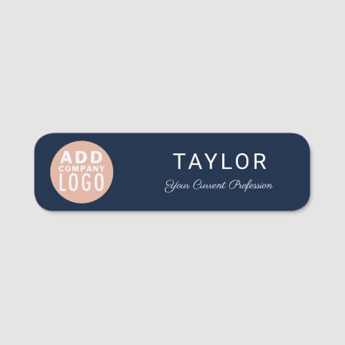 Simple Business Logo Corporate Employees Event Name Tag