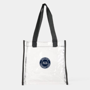 Simple Business Logo Corporate Employees Laptop Clear Tote Bag