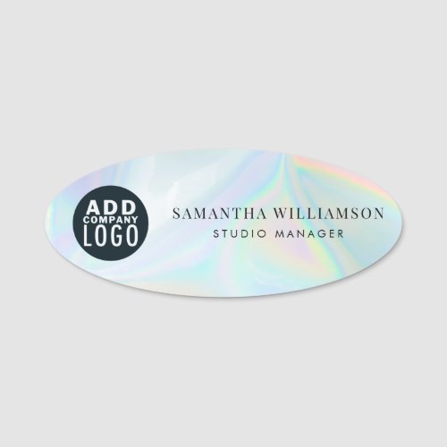 Simple Business Logo Corporate Employees Name Tag