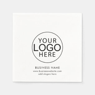Simple Business Logo Corporate Events Swag Paper Napkins
