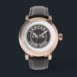 Simple Business Logo Corporate Promotional Swag Watch<br><div class="desc">Add your company logo and brand identity to this watch by clicking the "Personalize" button above. These brand-able watches can advertise your business as employees use them and double as a corporate swag. Available in other colors and sizes. No minimum order quantity and no setup fee. Order as many or...</div>