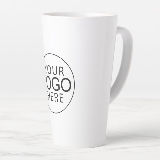 Simple Business Logo Custom Corporate Events Latte Mug (Right Angle)