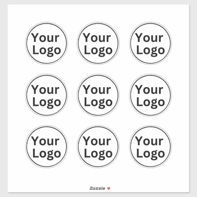 Simple Business Logo Custom-cut Vinyl Stickers (Sheet)