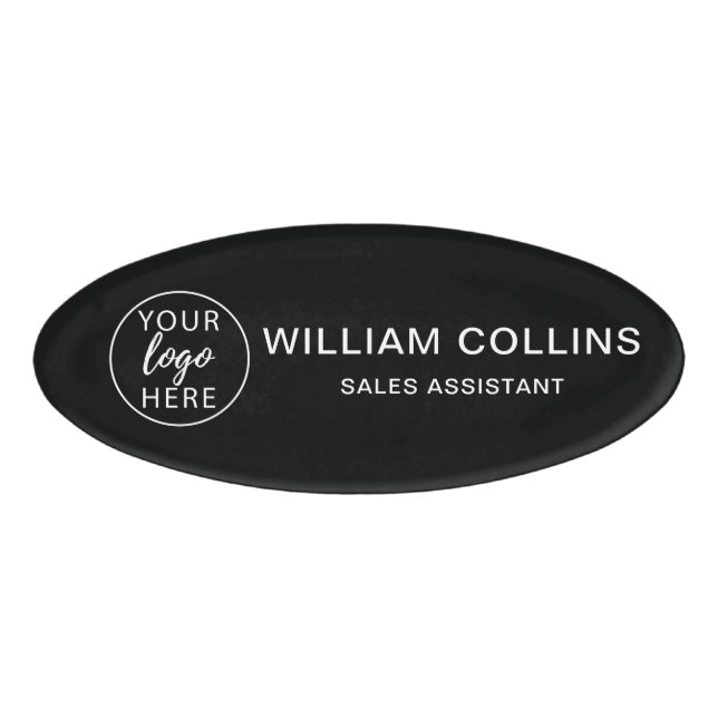 Simple business logo custom name tag (Front)