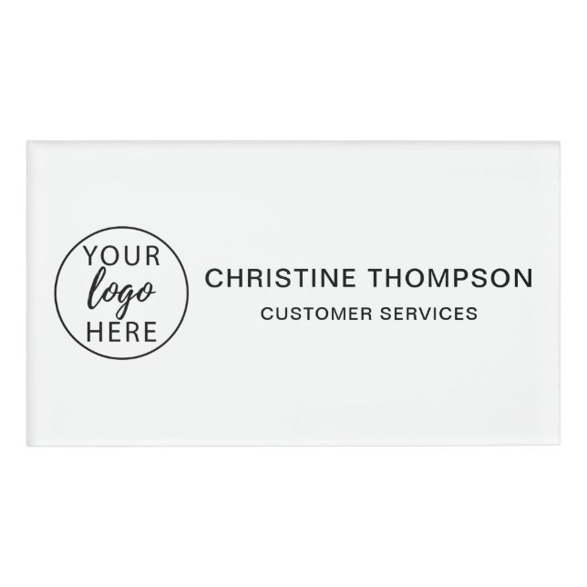 Simple business logo custom name tag (Front)