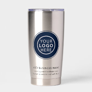 Simple Business Logo Custom Promotional Swag Insulated Tumbler