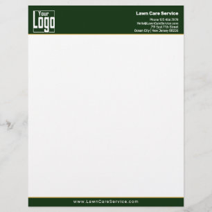 Simple Business Logo Dark Green Letterhead