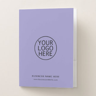 Simple Business Logo Elegant Custom Pocket Folder