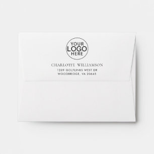 Simple Business Logo Elegant Return Address Envelope