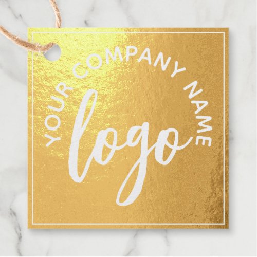 Simple Business Logo Foil Favor Tags