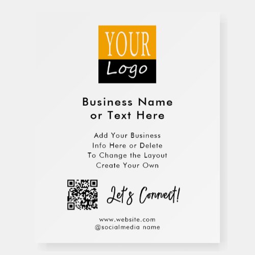 Simple Business Logo Information  Foam Board