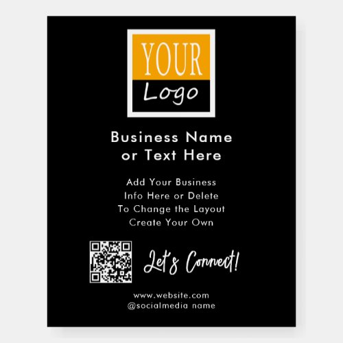 Simple Business Logo Information  Foam Board