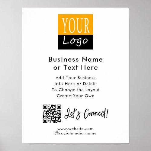 Simple Business Logo Information Poster