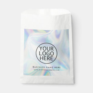 Simple Business Logo Iridescent Promotional Custom Favor Bag