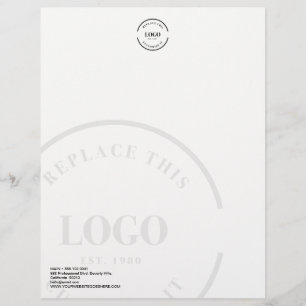 Simple business logo letterhead watermark
