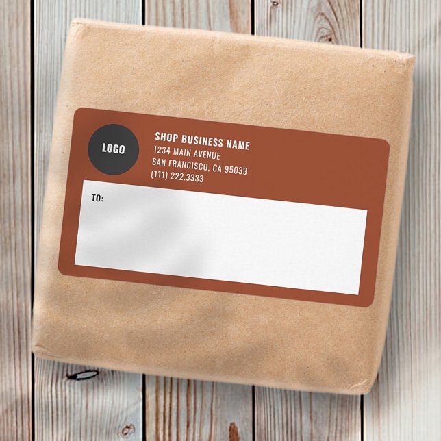Simple Business Logo Mailing Shipping Labels (Creator Uploaded)