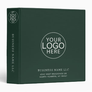 Simple Business Logo Minimalist Custom 3 Ring Binder