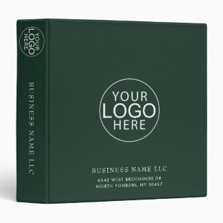 Simple Business Logo Minimalist Custom 3 Ring Binder