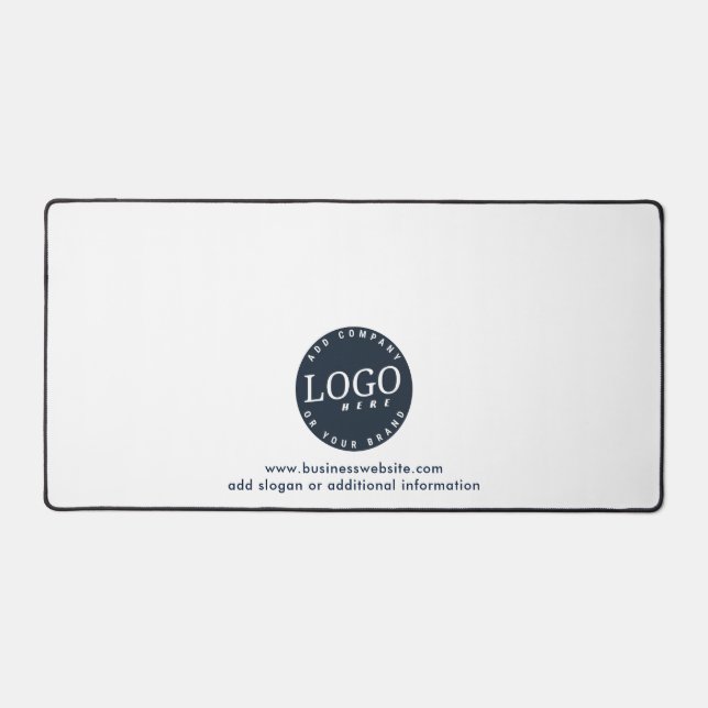 Simple Business Logo Minimalist Office Custom Desk Mat (Front)