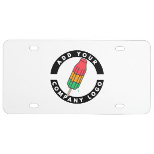 Simple Business Logo Modern Company Branded License Plate