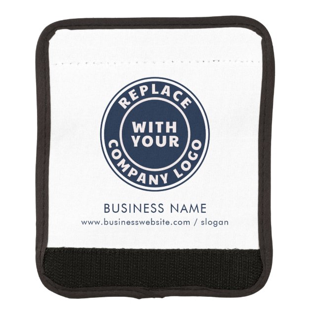 Simple Business Logo Modern Employees Promotional Luggage Handle Wrap (Front)