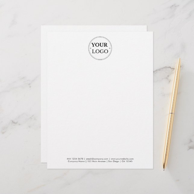 Simple Business Logo Modern  Letterhead (Front/Back In Situ)