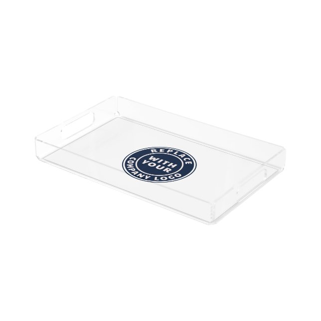 Simple Business Logo Modern Matching Acrylic Tray (Angled)