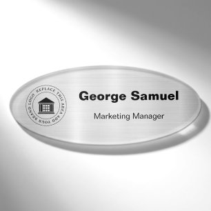 Simple Business Logo Name Designation Name Tag