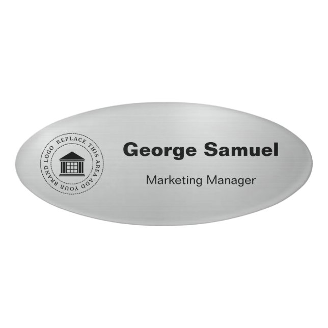 Simple Business Logo | Name | Designation Tag (Front)