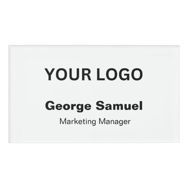 Simple Business Logo | Name | Designation Tag (Front)