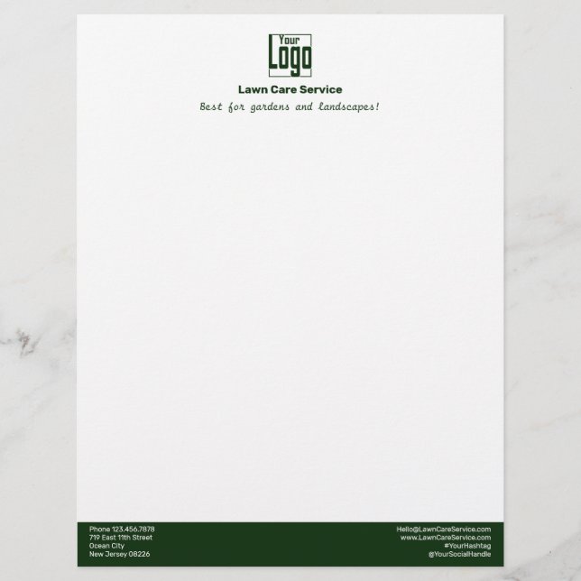 Simple Business Logo Name Motto Letterhead (Front)