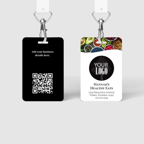 Simple Business Logo Photo QR Code Badge