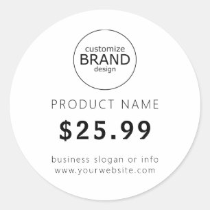 Simple Business Logo Price Tag Sticker