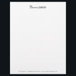 Simple Business Logo Professional Letterhead<br><div class="desc">A classy business logo design with your business details. Perfect for small and large corporate businesses. Professional and clean design.</div>