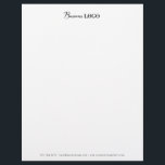 Simple Business Logo Professional Letterhead<br><div class="desc">A classy business logo design with your business details. Perfect for small and large corporate businesses. Professional and clean design.</div>