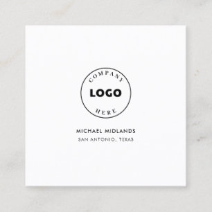 Simple Business Logo Professional Notary Square Business Card