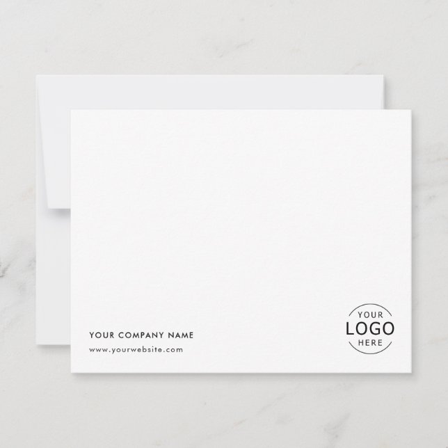Simple Business Logo Professional  Note Card (Front)