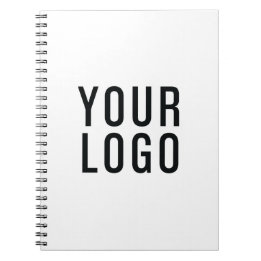 Simple Business Logo Promotional White Notebook