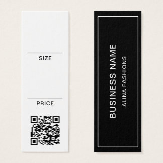 Simple Business Logo QR Code display Price Tag