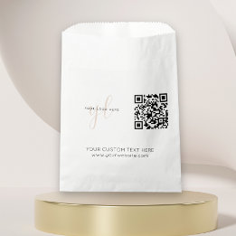Simple Business Logo QR Code Event Marketing Favor Bag