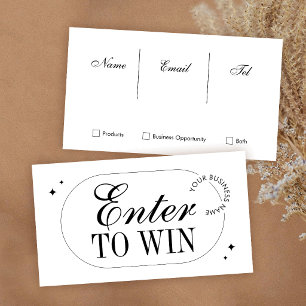 Simple Business Logo Raffle Enter to Win Ticket