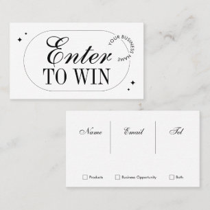 Simple Business Logo Raffle Enter to Win Ticket